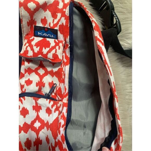KAVU Ikat Rope Canvas Sling Bag Full Size hiking camping purse backpack - Picture 4 of 7